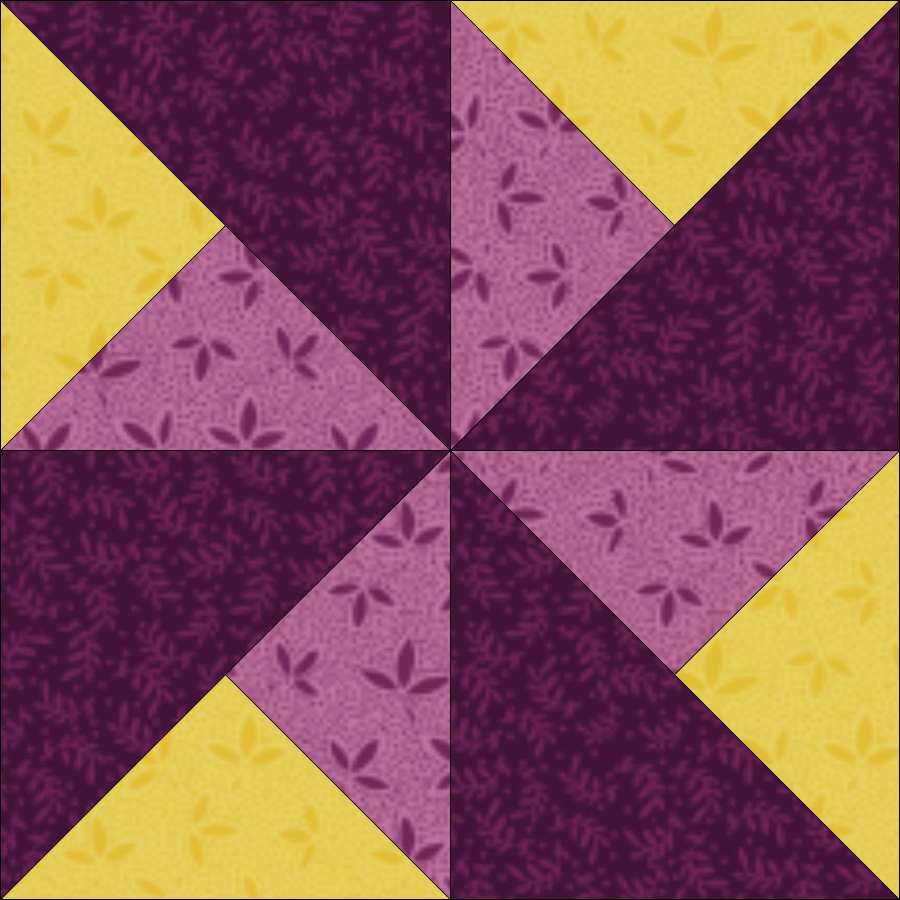 Pinwheel Block 3 Color Pinwheel ConnectingThreads