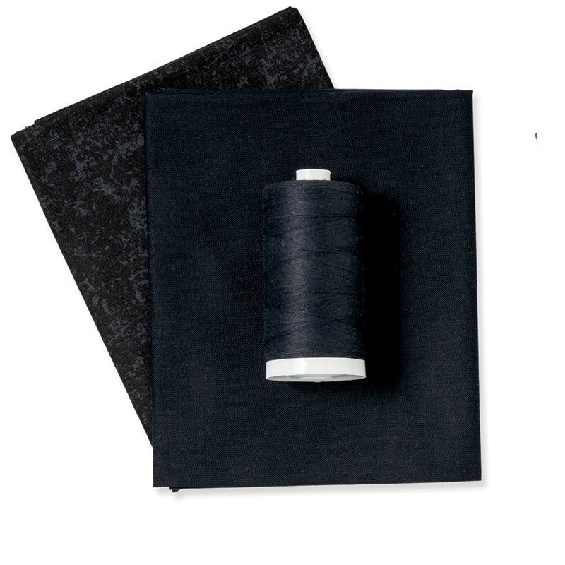 Black Color Fabric & Thread