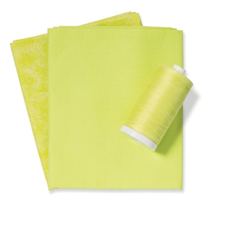 Citron Green Color Fabric & Thread
