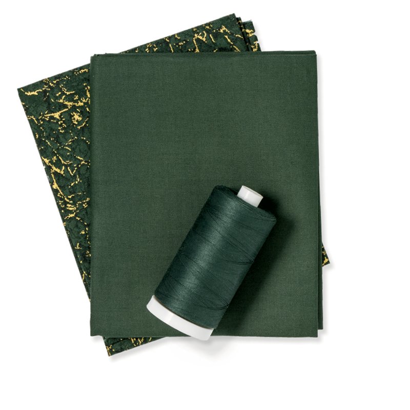 Evergreen Green Color Fabric & Thread