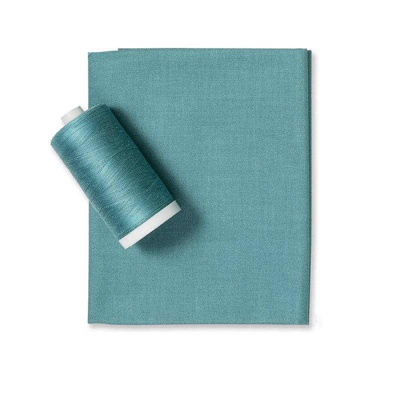 Dusty Aqua Blue Green Color Fabric & Thread