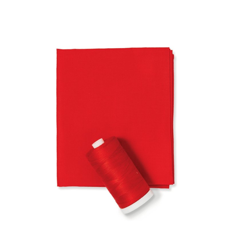 Red Color Fabric & Thread