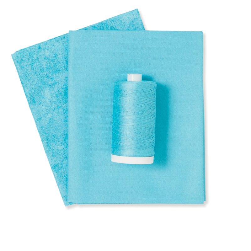 Ocean Mist Teal Color Fabric & Thread
