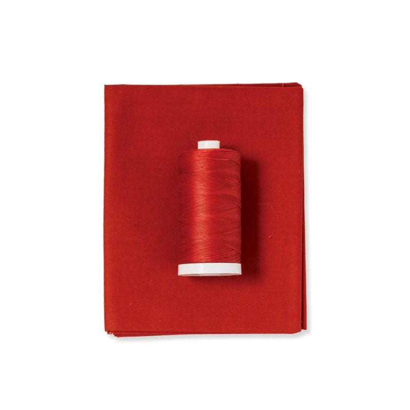 Terra Cotta Red Orange  Color Fabric & Thread