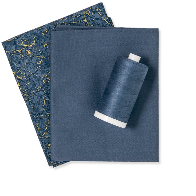 Provincial Blue Color Fabric & Thread