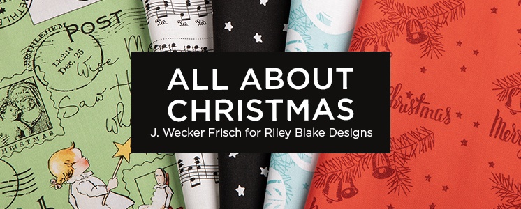 1/2 yard ALL ABOUT CHRISTMAS by J Wecker Frisch for Riley Blake Design Good News Black