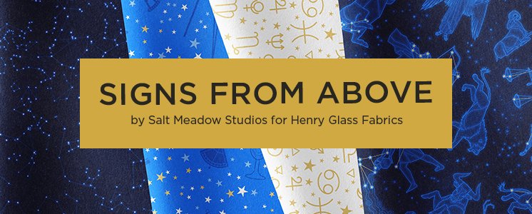 Signs from Above by Salt Meadow Studios for Henry Glass Fabrics
