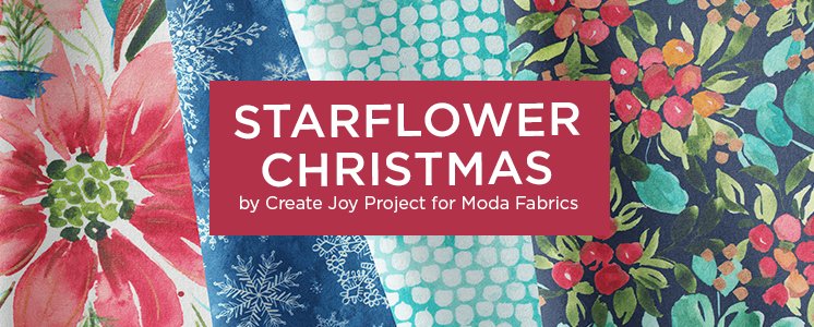Starflower Christmas by Create Joy Project for Moda Fabrics