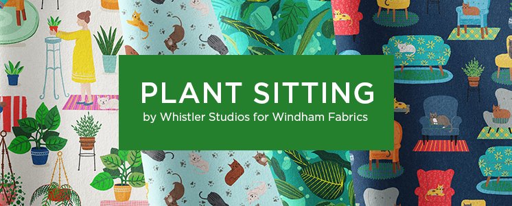 Plant Sitting by Whistler Studios for Windham Fabrics