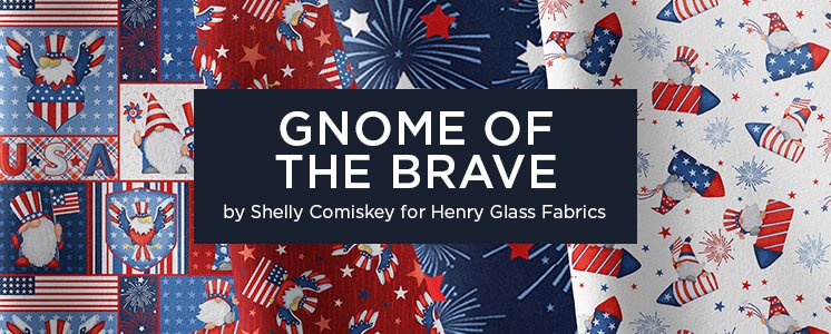 Gnome of the Brave by Shelly Comiskey for Henry Glass Fabrics