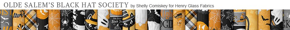 Olde Salem's Black Hat Society by Shelly Comiskey for Henry Glass Fabrics