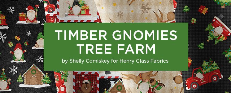 Timber Gnomies Tree Farm by Shelly Comiskey for Henry Glass Fabrics