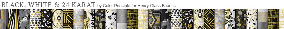 Black, White, & 24 Karat by Color Principle for Henry Glass Fabrics