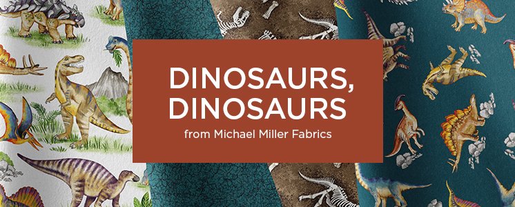 Dinosaurs, Dinosaurs from Michael Miller Fabrics