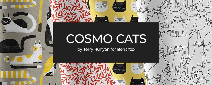 Cosmo Cats by Terry Runyan for Benartex