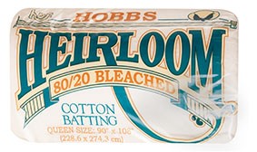Hobbs Batting Heirloom 80/20 King Size Bleached White Quilt