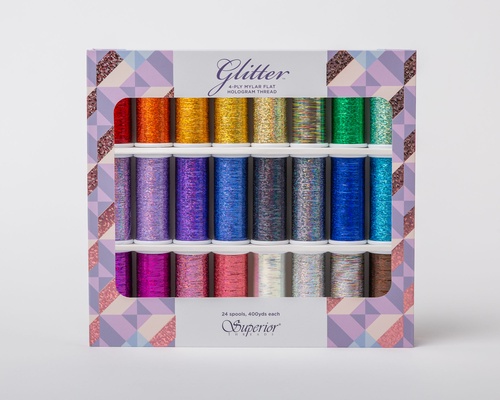 Image of Glitter Thread 24 Spool Set