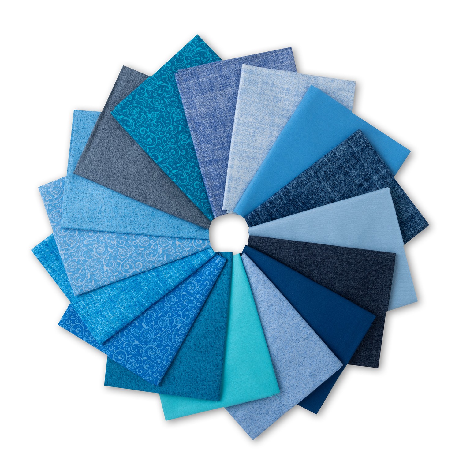 Blue Textures and Blenders Fat Quarter Sampler