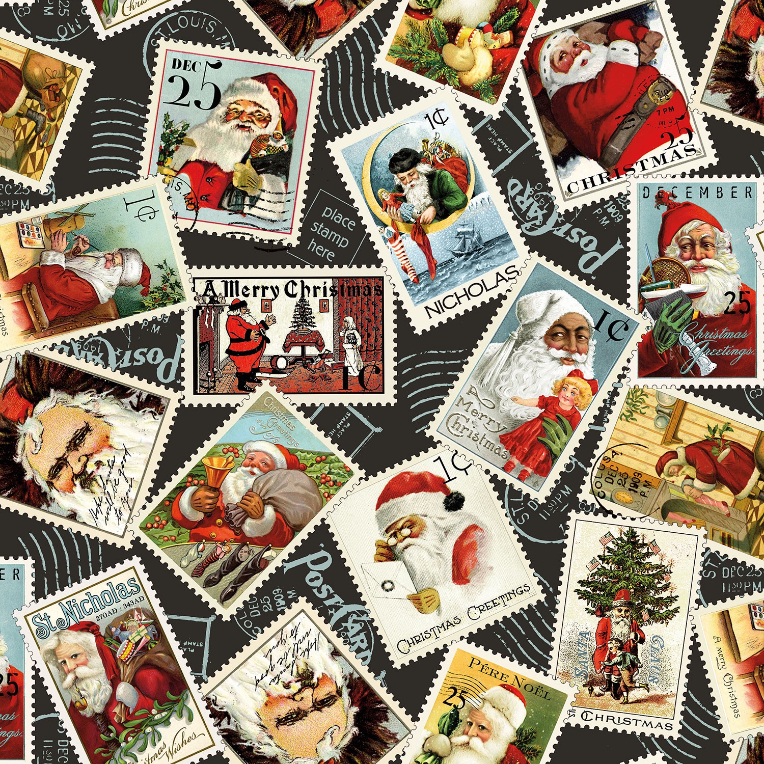 Santa Stamps Digital