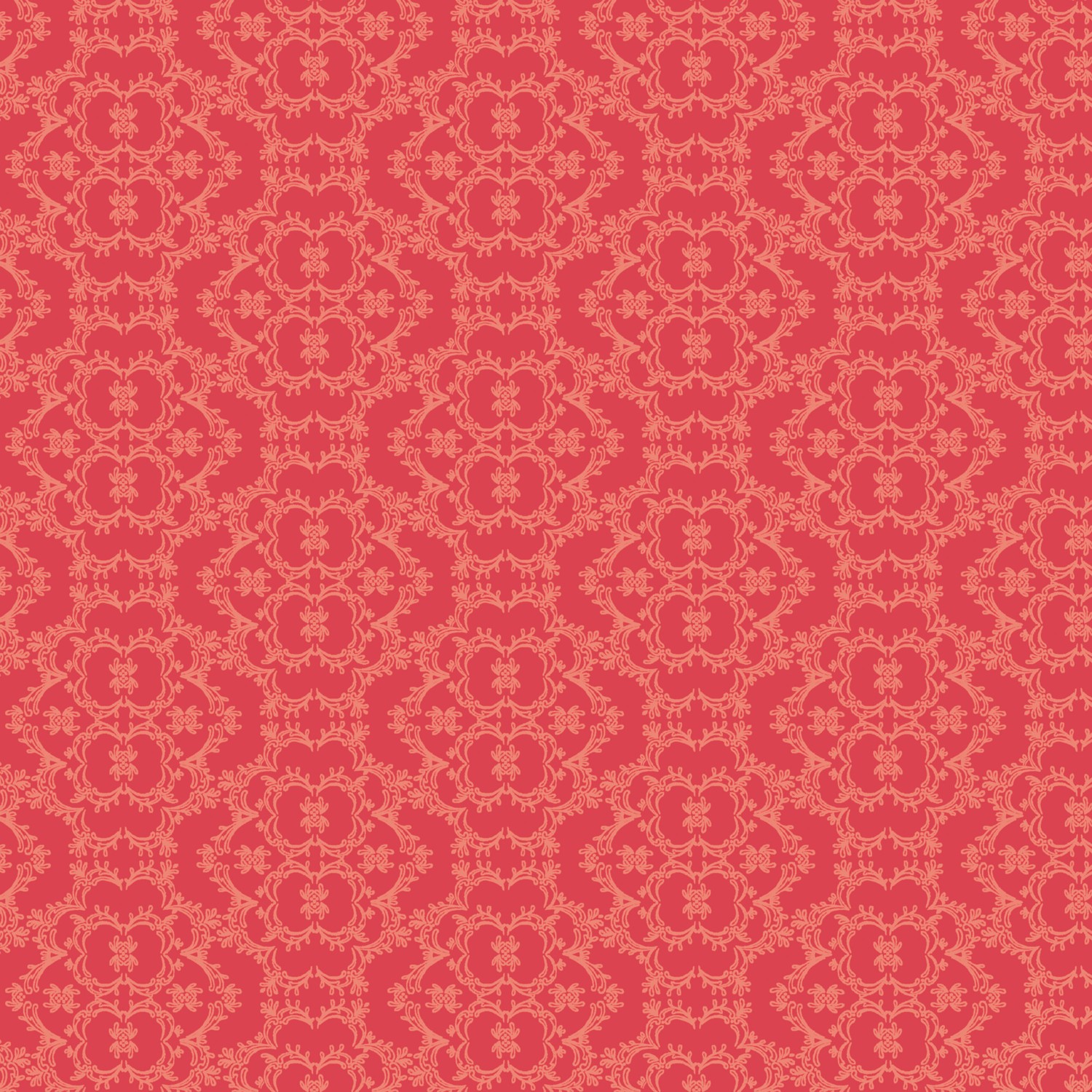 Belles Fleurs Lady's Lace Ii Tomato Quilting Fabric 