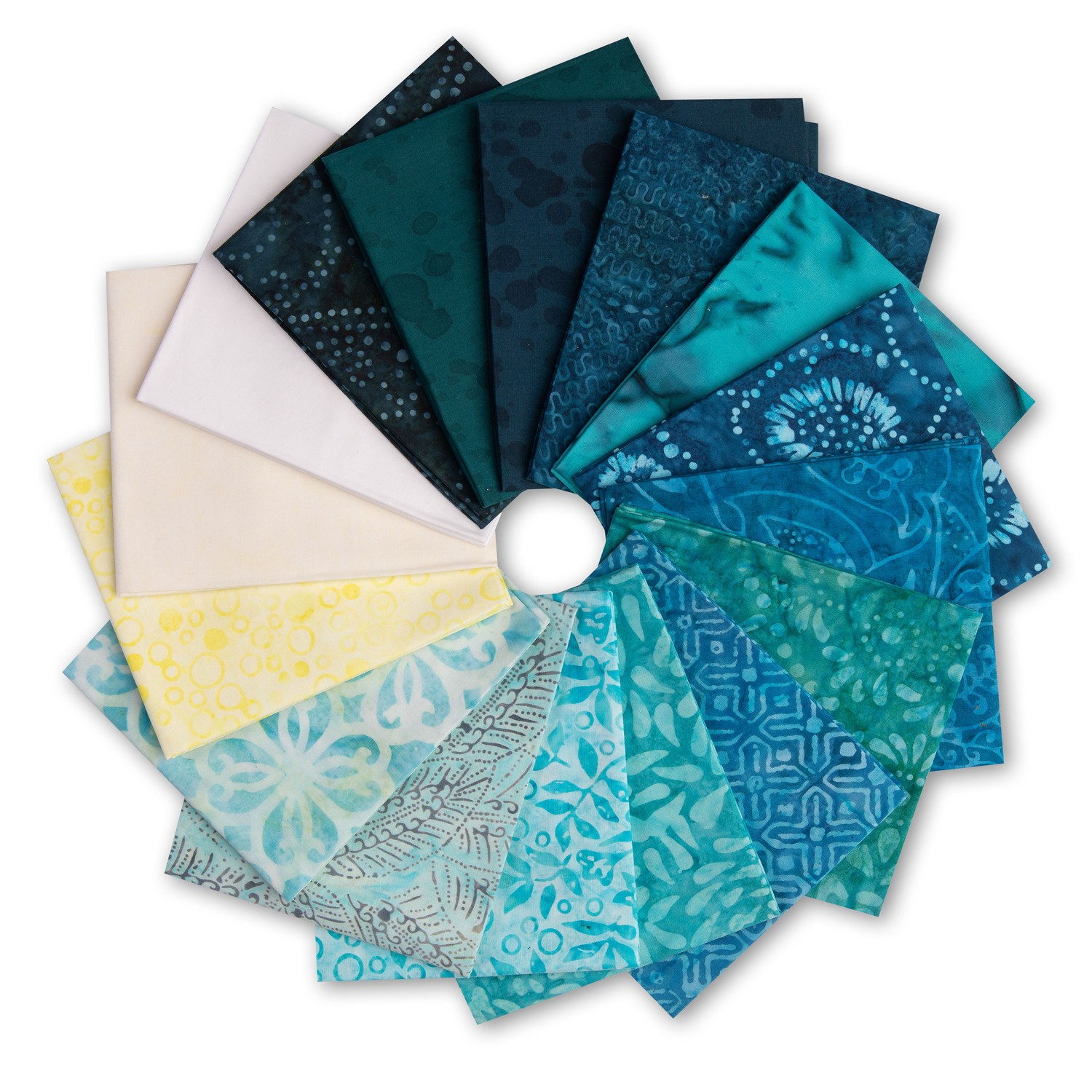 Ocean Depths Batiks Fat Quarter Sampler | ConnectingThreads.com