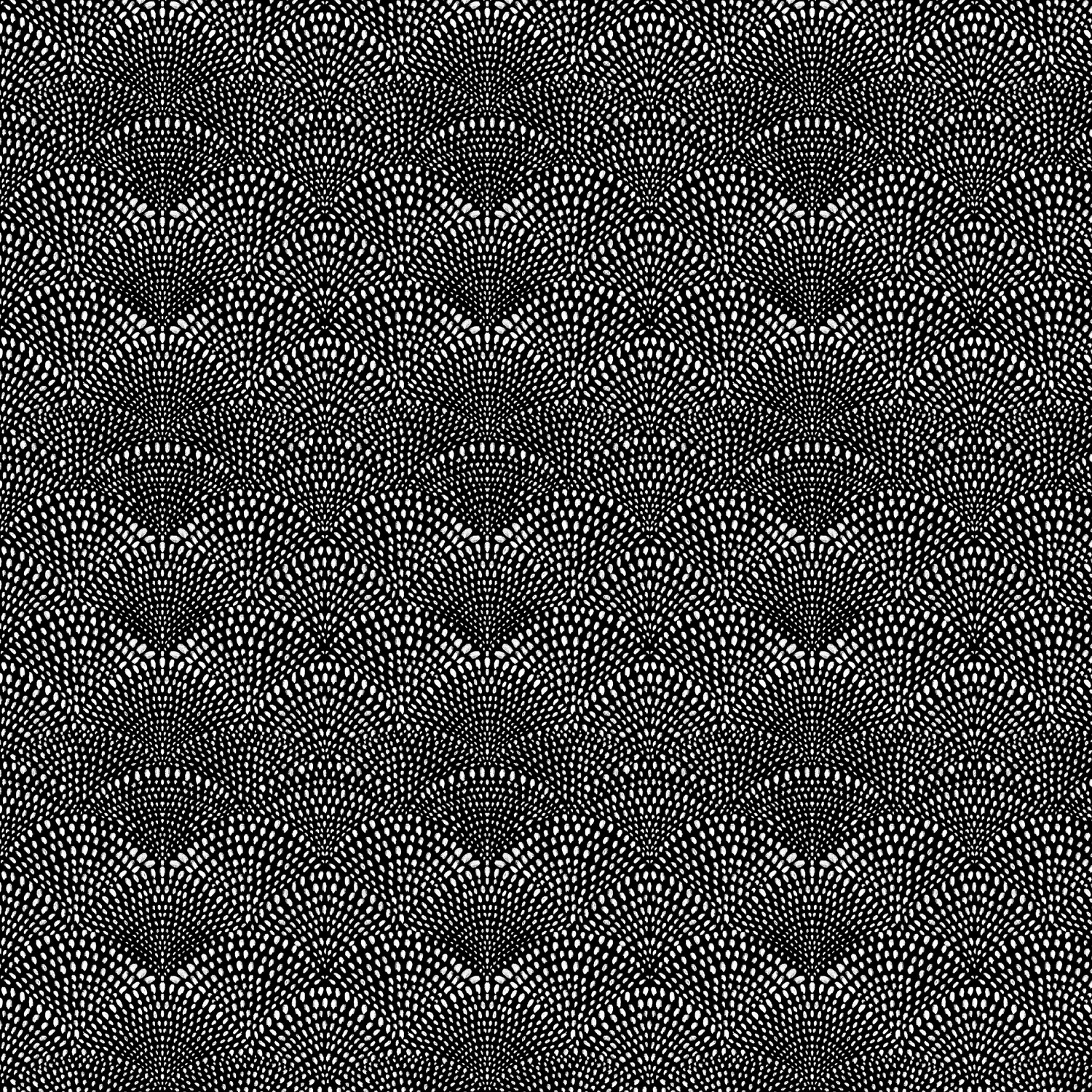 Scalloped Hills Black Quilting Cotton Fabric Yardage