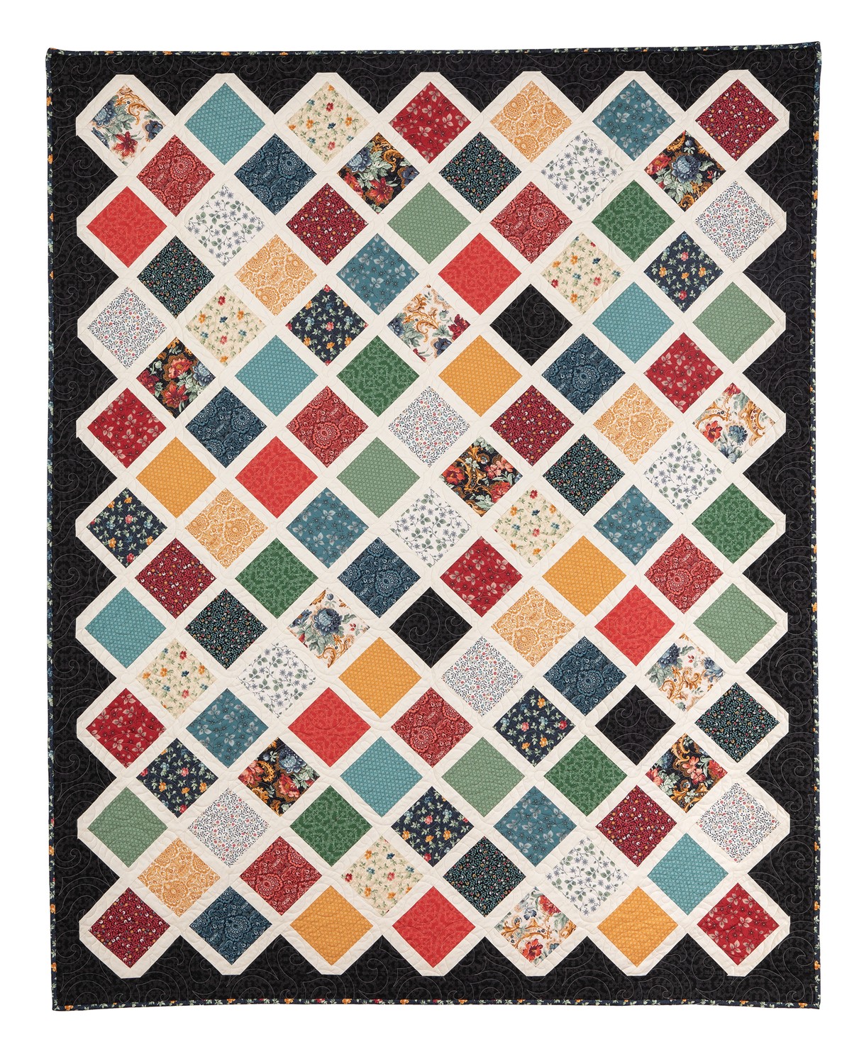 Squares and Rectangles Throw Quilt
