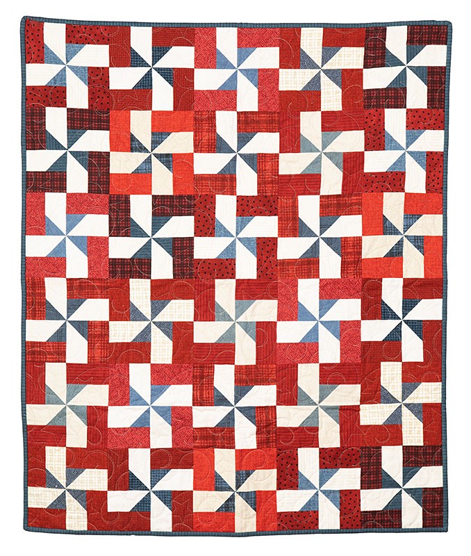 Woolies Flannel - Woolies Flannel Patriotic Pinwheel Flannel Fabric ...
