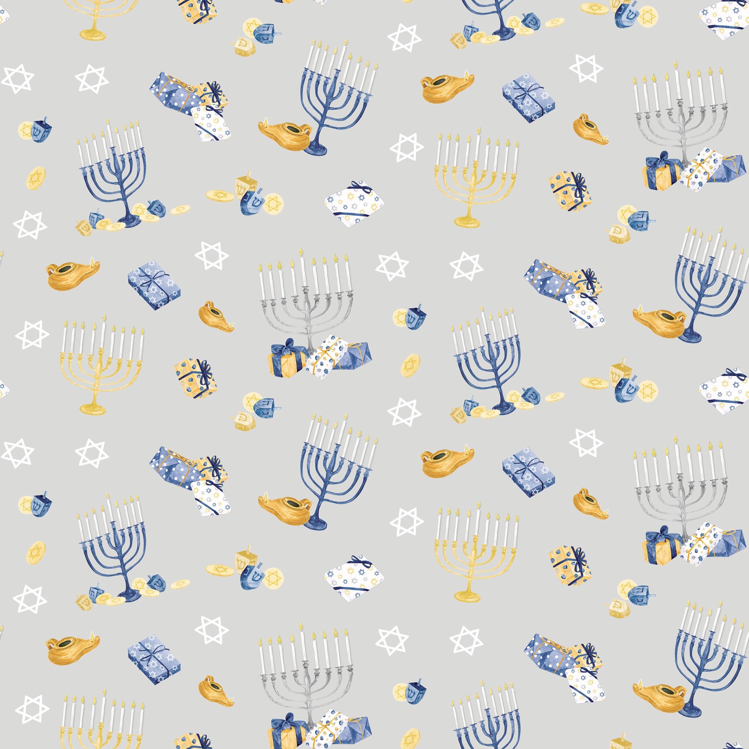 Hanukkah quilt fabric