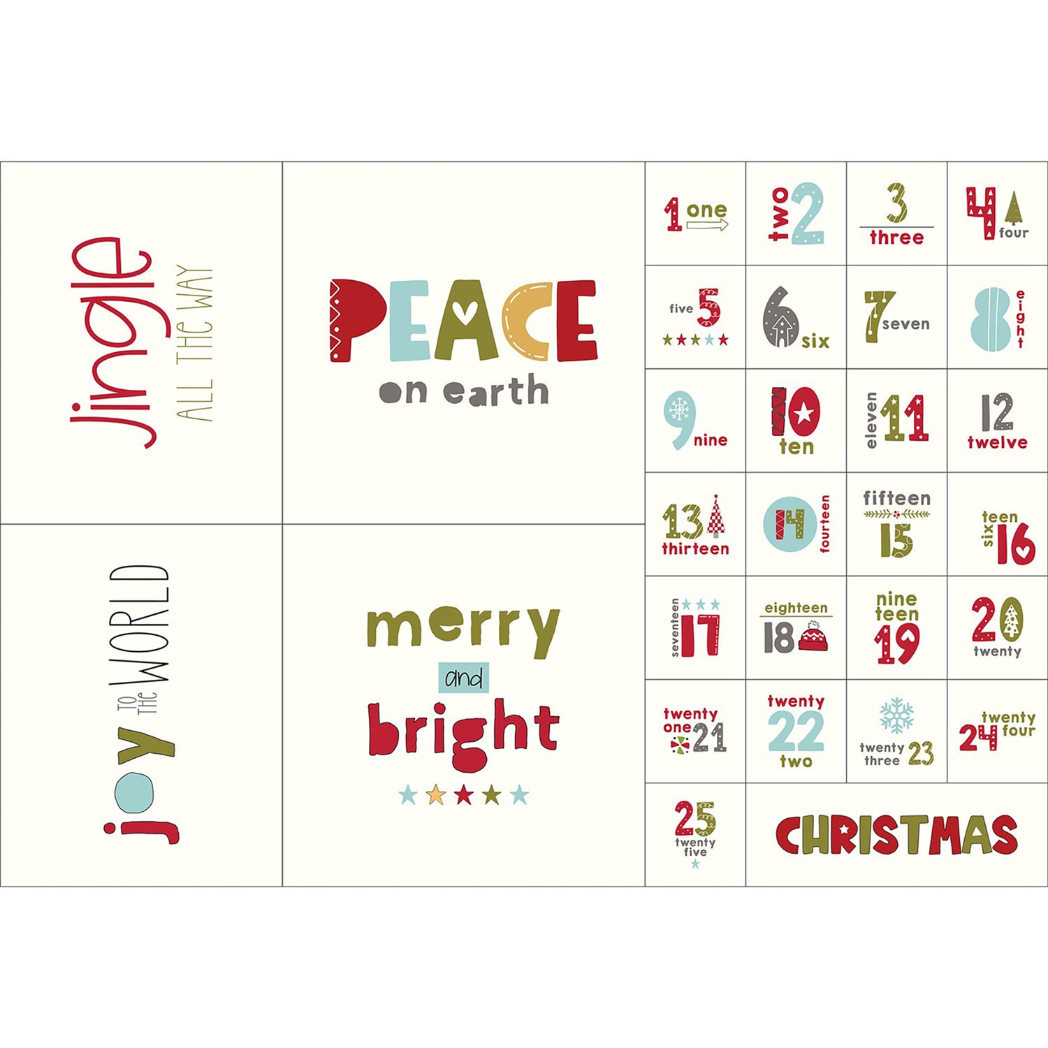 Snowkissed Christmas Countdown Panel Cotton Fabric Kit |  ConnectingThreads.com