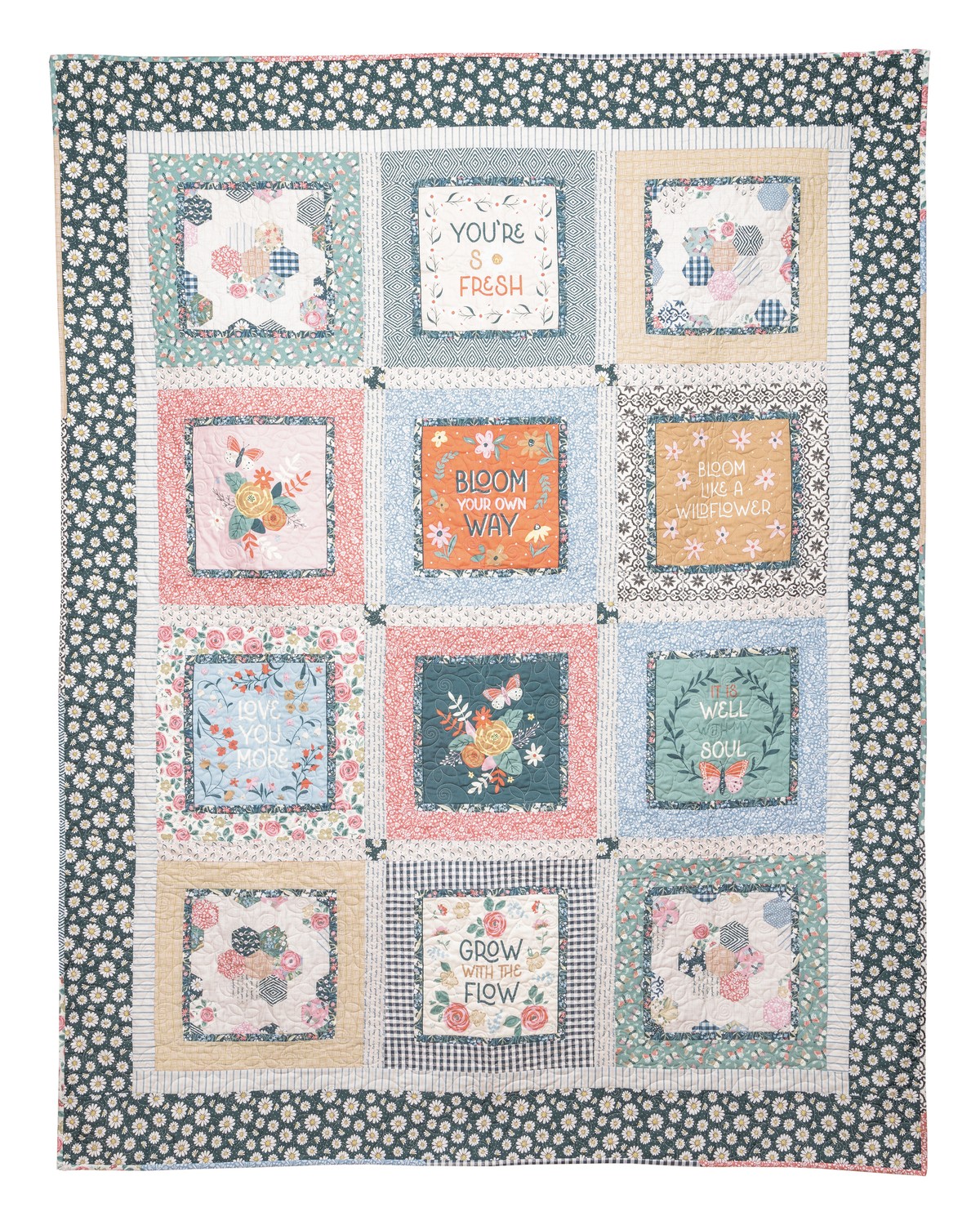 Cottage Farmhouse Fusion - Cottage Farmhouse Fusion Panel Quilt 