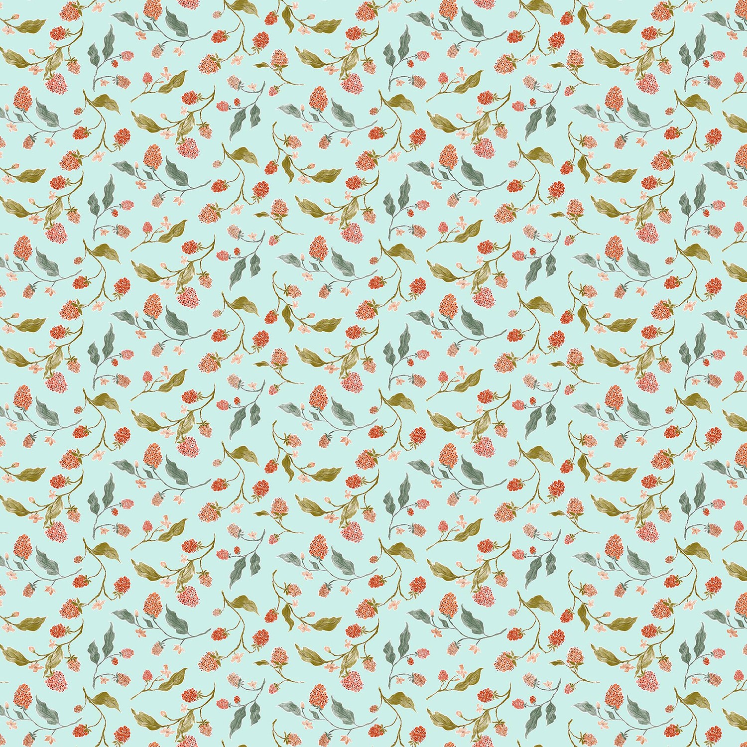 Thicket & Bramble Floral Cream Quilting Cotton Fabric Yardage