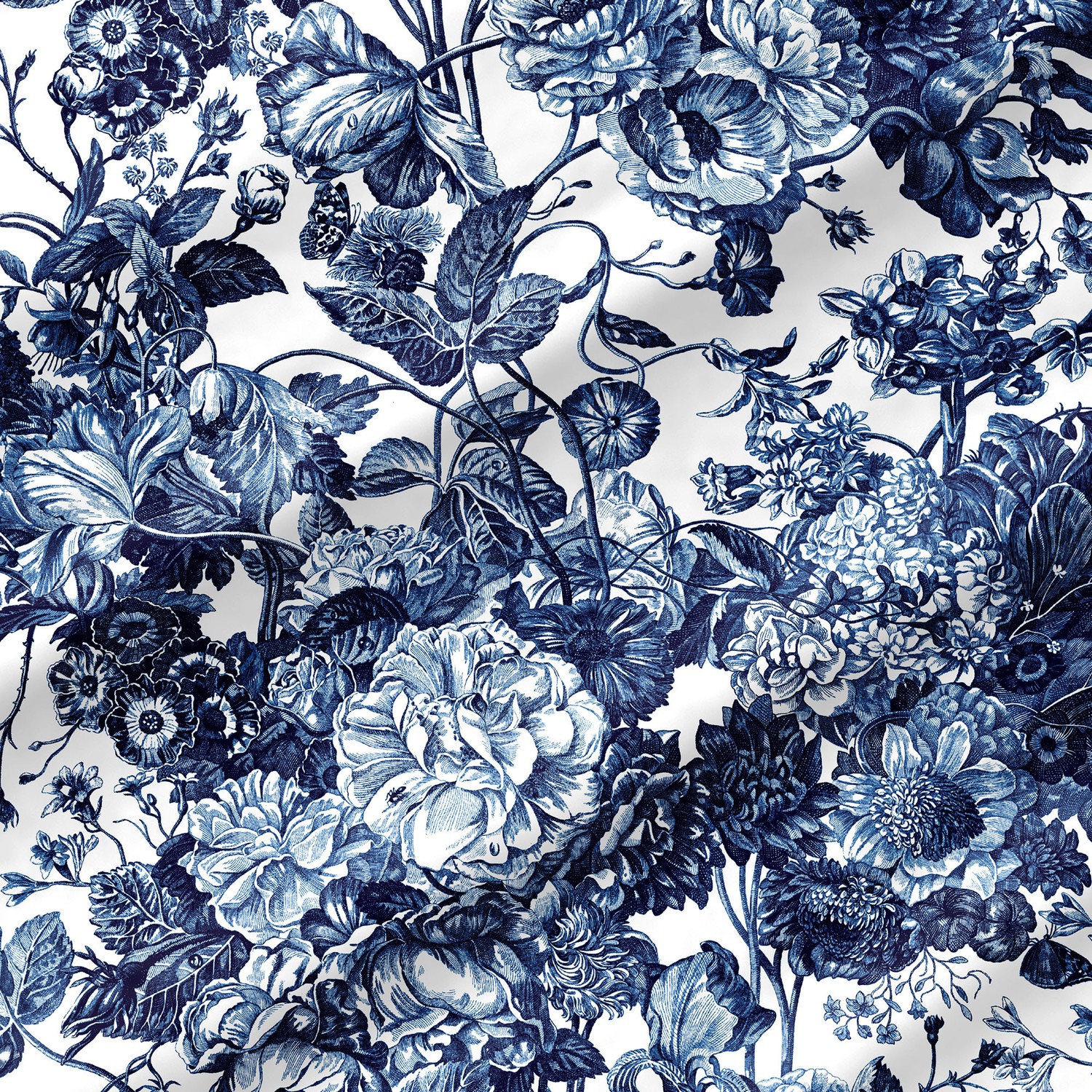 Etched Floral Admiral Blue 108