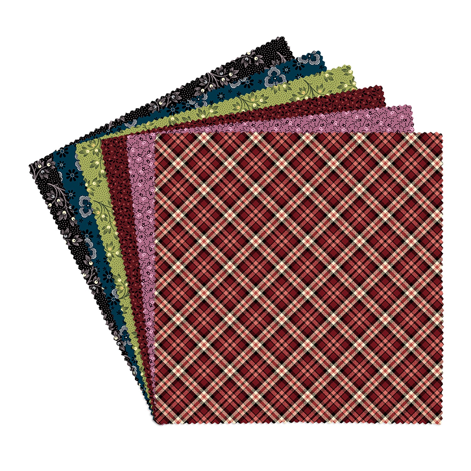 Winter Meadow Flannel 10 inch Squares Flannel Quilting Fabric by Connecting Threads