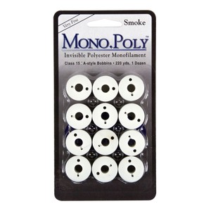 MonoPoly Smoke Gray Prewound Bobbins (Class 15)