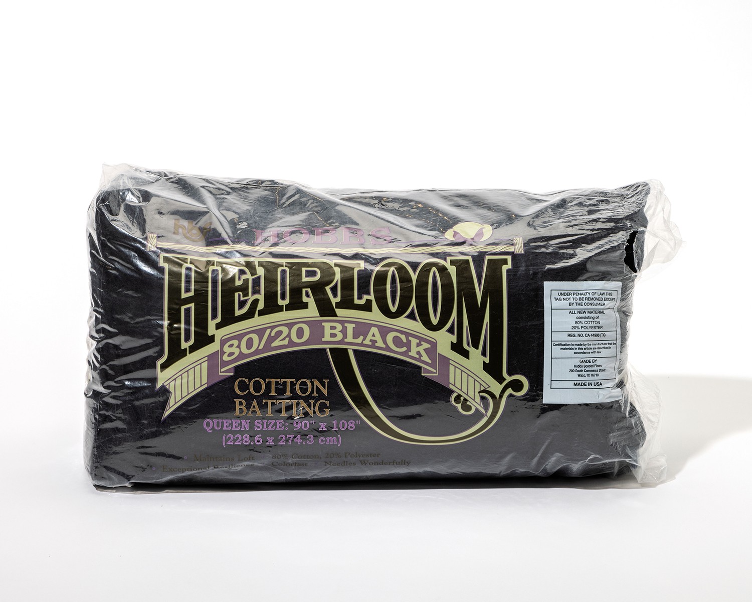 Hobbs 80/20 Black Quilt Batting | Connecting Threads