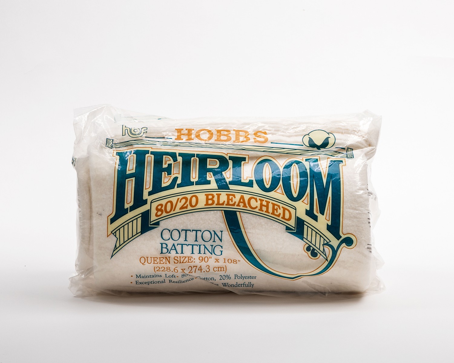 Hobbs Heirloom Premium Cotton Blend Queen Quilt Batting, Hobbs #HL90