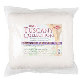 Hobbs Tuscany Supreme 100% Unbleached Cotton Batting - King 120" x 120"