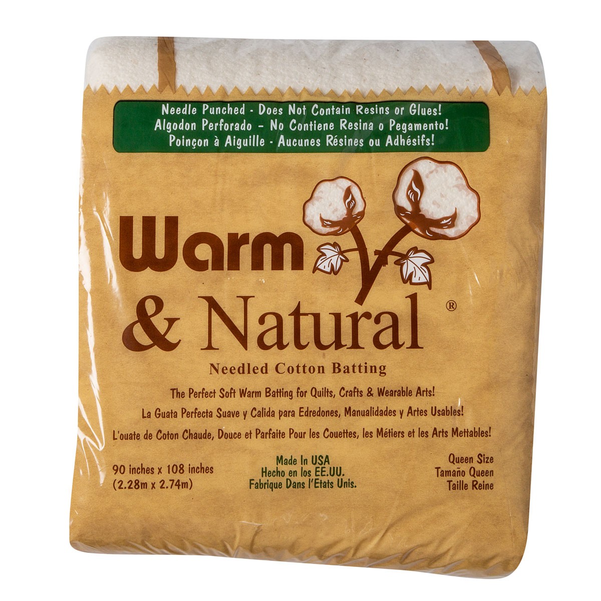 Warm & Natural Cotton Batting - Queen