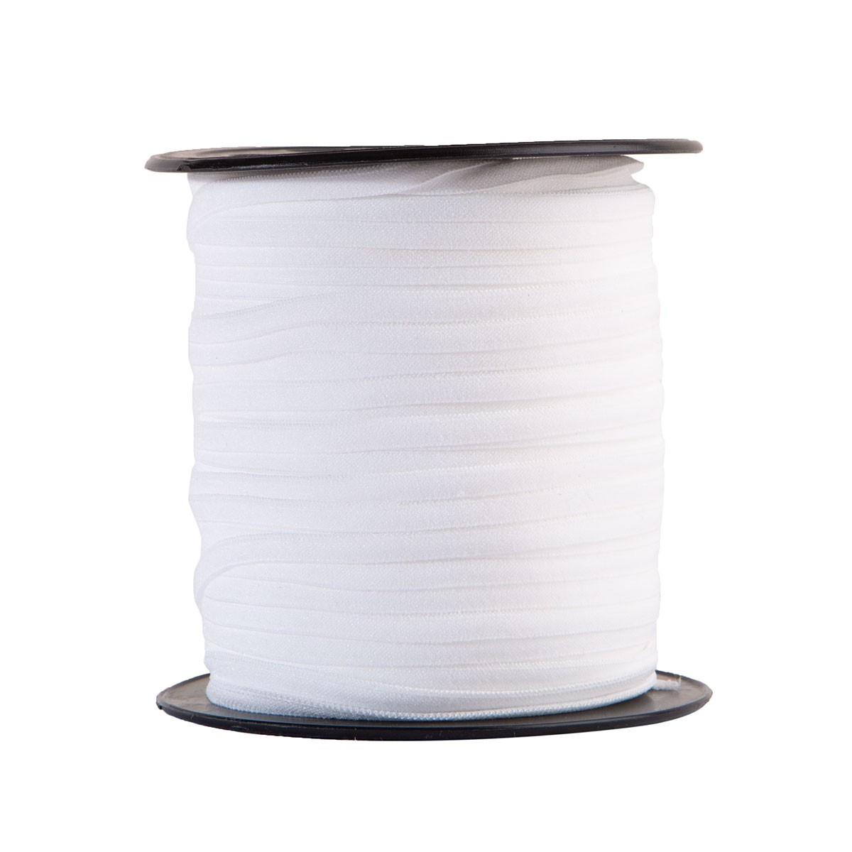 100% Nylon Banded Stretch Elastic - White