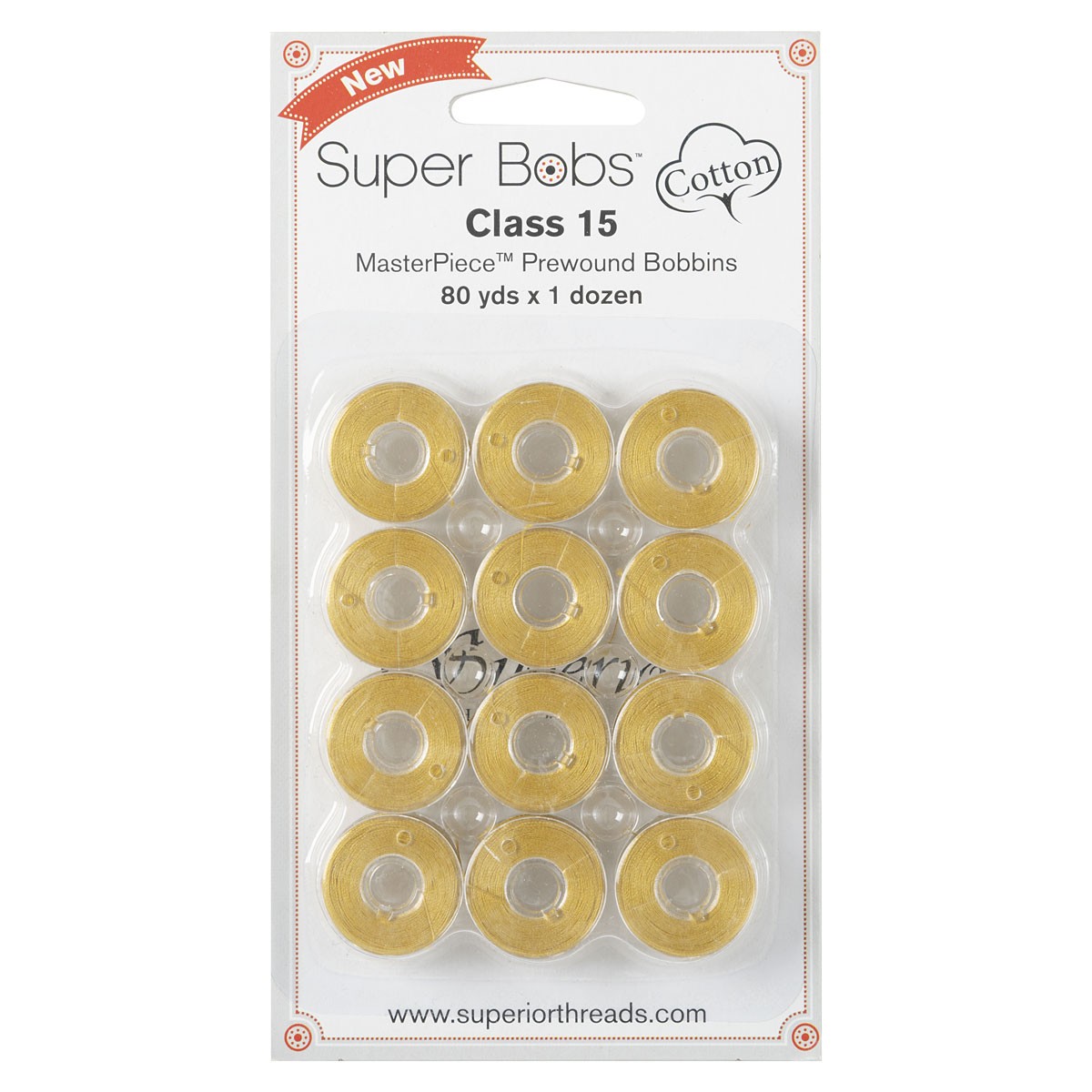Super Bobs Cotton Class 15 Bobbin - Botticelli by Superior Threads