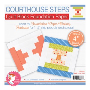 Courthouse Steps Quilt Block Foundation PaperPaper Pad - 4" Blocks