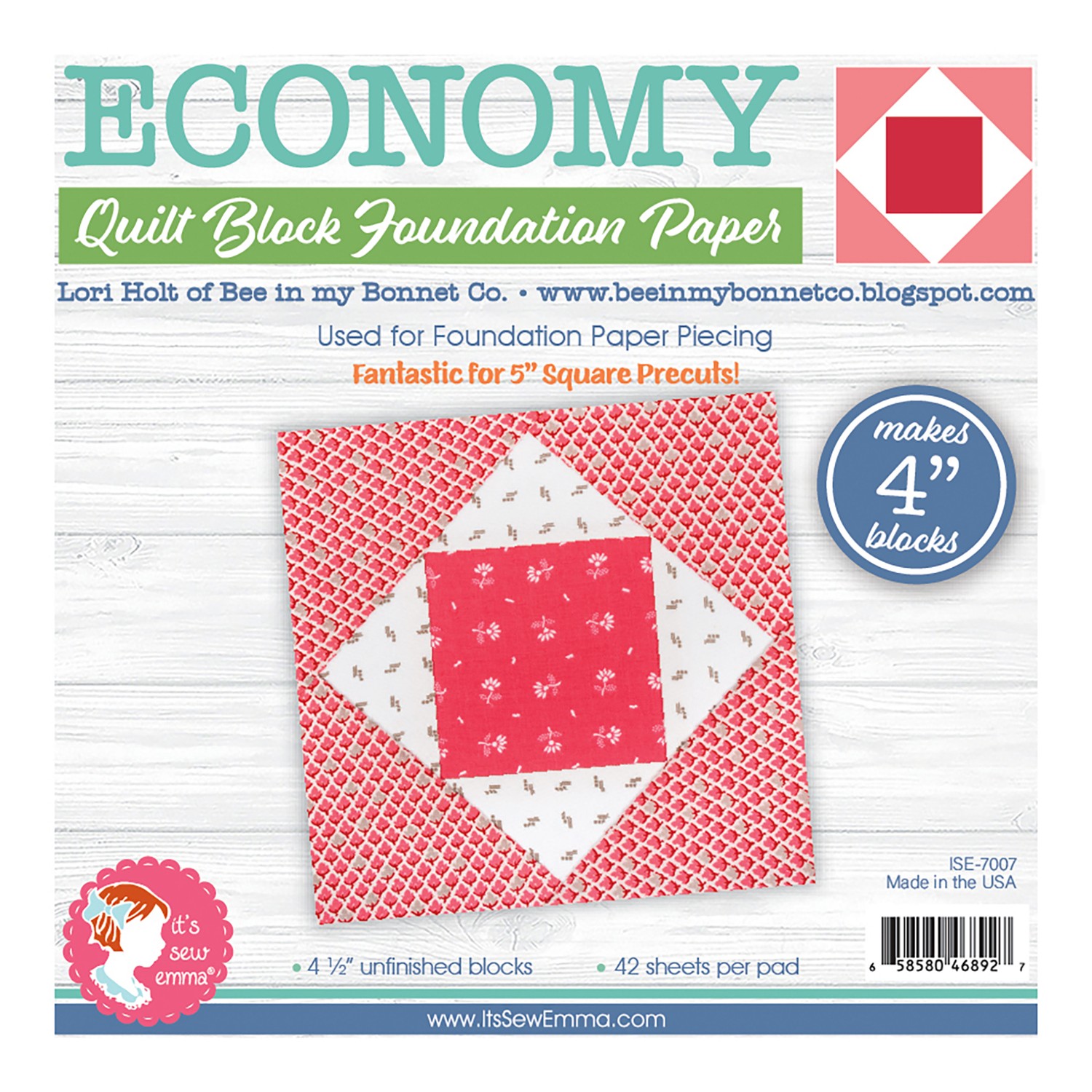 Economy Quilt Block Foundation Paper Connecting Threads