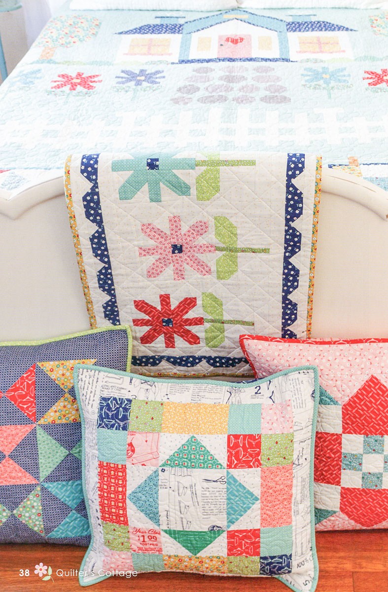 Quilter's Cottage Finished Quilt - Lori Holt Quilt Sew Along