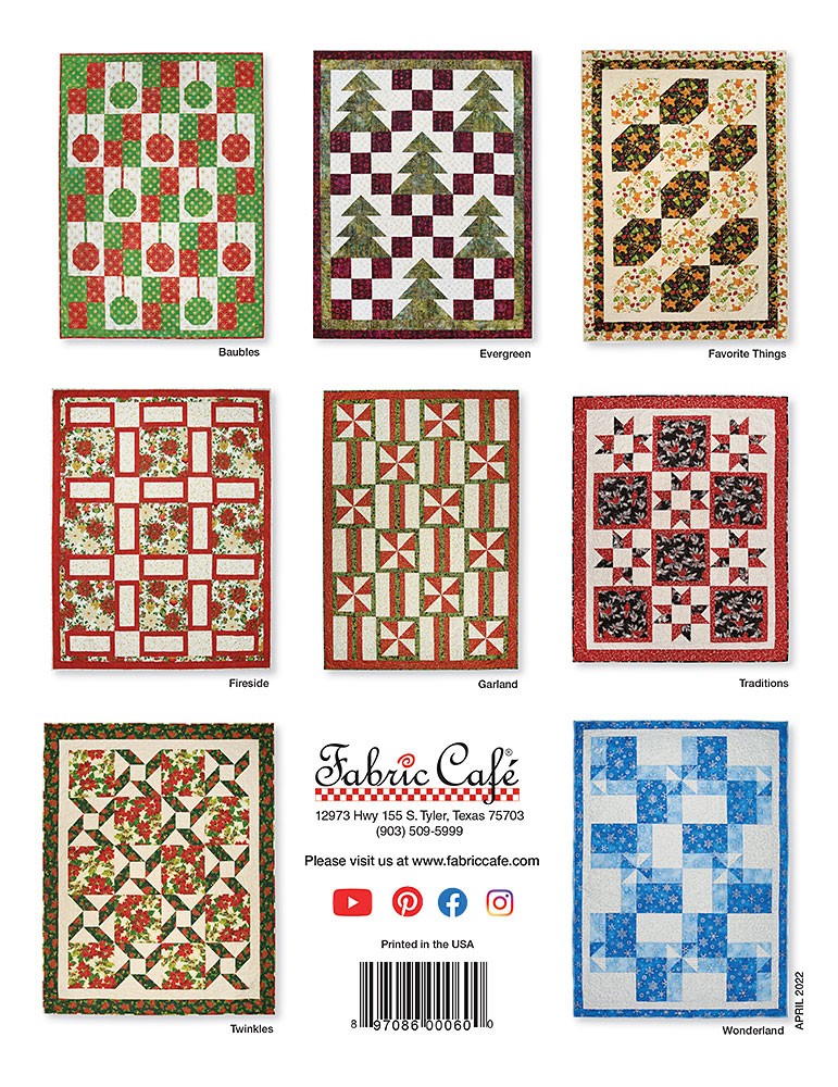 Book Fabric Cafe 3 Yard Quilts 