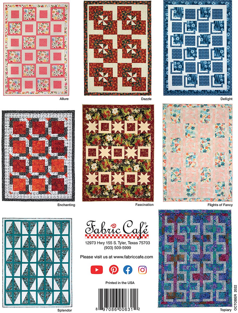 Fabric Cafe Go Bold – Libro Di Modelli Per Trapunte 3 Yard Con Istruzioni Per Ingrandimento - 4
