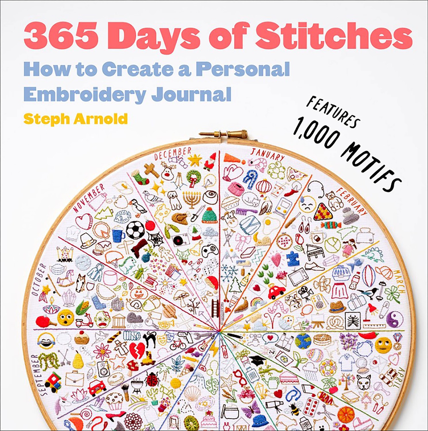 365 Days Of Stitches With Months And Year Embroidery Pattern 48D