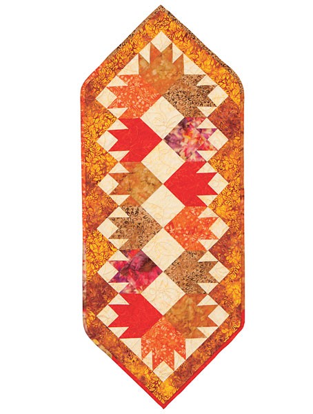 Batik Paradise - Autumn Leaves Table Runner Kit | ConnectingThreads.com