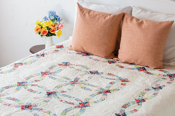 Double wedding ring quilt outlet kit precut