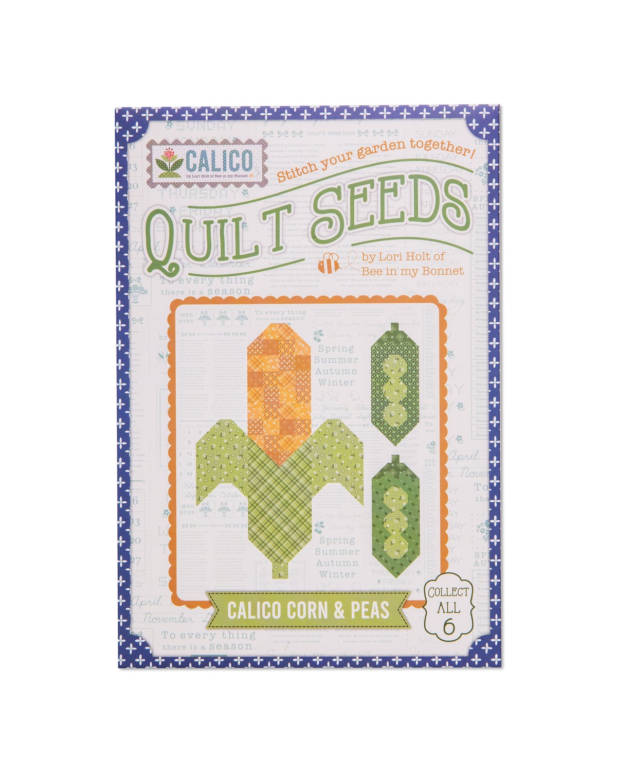 Lori Holt Calico Corn and Peas Quilt Seeds Pattern | ConnectingThreads.com